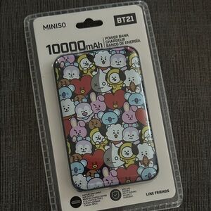 MINISO Line Friends BT21 10000mAh Ultra-thin Power Bank NWT